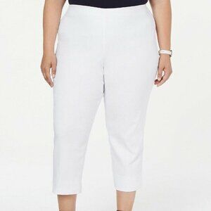 Charter Club Plus Size Pull-On Capri Pants Color: White Size 26WNWT